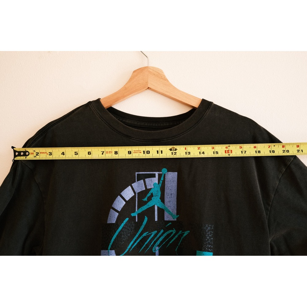Nike Air‎ Jordan x Union LA Rare Graphic T-Shirt Black Teal M Streetwear Archive - Picture 3 of 7